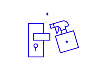 Isolated Geometric concept of antiseptic vector illustration in a flat style for website, mobile app, banner, ui ux, web design, business, marketing, landing, infographics, mockup,development	
