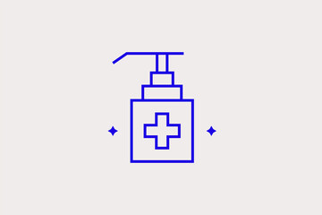 Geometric concept of antiseptic vector illustration in a flat style for website, mobile app, banner, ui ux, web design, business, marketing, landing, infographics, mockup,development	
