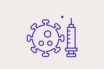 Geometric concept of corona vector illustration in a flat style for website, mobile app, banner, ui ux, web design, business, marketing, landing, infographics, mockup,development	
