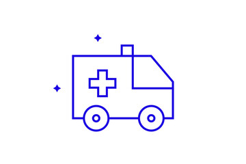 Isolated Geometric concept of ambulance vector illustration in a flat style for website, mobile app, banner, ui ux, web design, business, marketing, landing, infographics, mockup,development	
