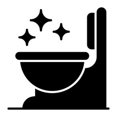 Toilet Cleaning Glyph Icon
