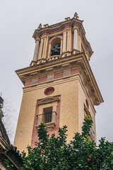 The Church of San Bartolome (Iglesia de San Bartolome) is a Catholic parish church in the city of Seville. It was built between 1780 and 1796, on top of an old synagogue. Seville, Andalusia, Spain.