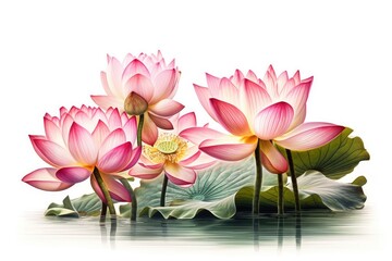 Happy spring time Lotus pattern