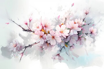 Obraz na płótnie Canvas Pastel color Cherry Blossoms Spring Flowers