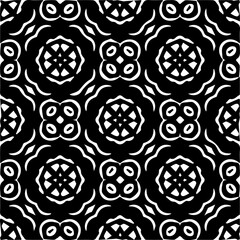  Grunge background with abstract shapes. Black and white texture. Seamless monochrome repeating pattern  for decor, fabric, cloth.