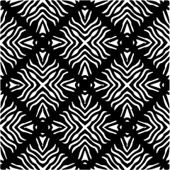 Obraz premium Grunge background with abstract shapes. Black and white texture. Seamless monochrome repeating pattern for decor, fabric, cloth.