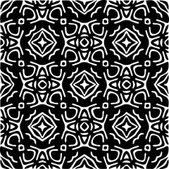  Grunge background with abstract shapes. Black and white texture. Seamless monochrome repeating pattern  for decor, fabric, cloth.