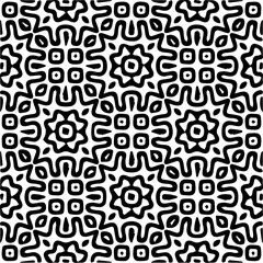 Grunge background with abstract shapes. Black and white texture. Seamless monochrome repeating pattern  for decor, fabric, cloth.