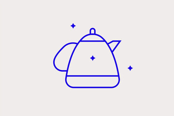 Geometric concept of electric kettle vector illustration in a flat style for website, mobile app, banner, ui ux, web design, business, marketing, landing, infographics, mockup,development	
