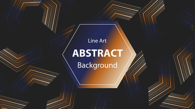 Abstract Line Art Geometric Background Design