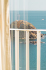 View of the beach from the balcony