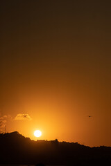 Incredible sunset by the sea in Acapulco