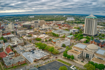 Fototapeta premium Aerial View of the the Alabama Capitol of Montgomery