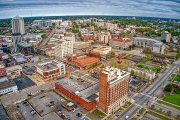 Aerial View of the the Alabama Capitol of Montgomery