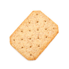Tasty cracker isolated on white background