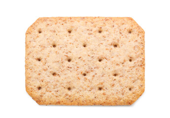 Tasty cracker isolated on white background