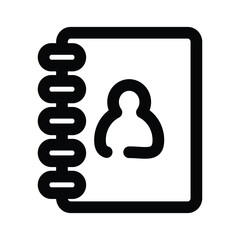Notebook line icon. High quality outline symbol for web design or mobile app. Thin line sign for design logo. Black outline pictogram on white background