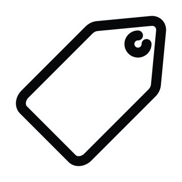 Ikon tag harga dalam desain gaya garis trendi. Ilustrasi grafis vektor. Simbol tag untuk desain situs web, logo, aplikasi, dan ui. Stroke vektor yang dapat diedit. EPS 10