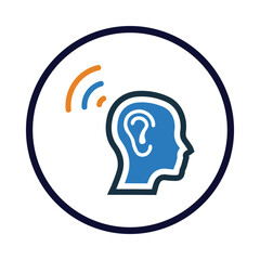 ear, head, audiology, human audiology icon