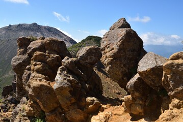 Climbing mountain ridge, Nasu, Tochigi, Japan