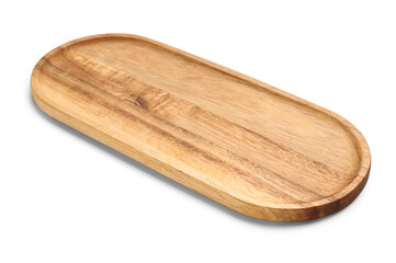 Wooden kitchen board isolated on white background