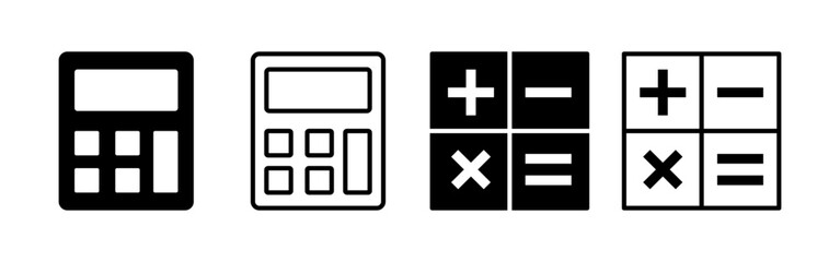Obraz premium Calculator icon vector for web and mobile app. Accounting calculator sign and symbol.