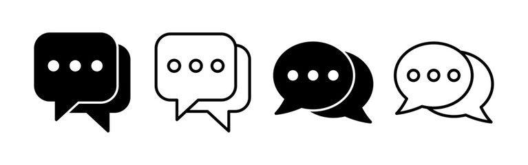 Chat icon vector for web and mobile app. speech bubble sign and symbol. comment icon. message