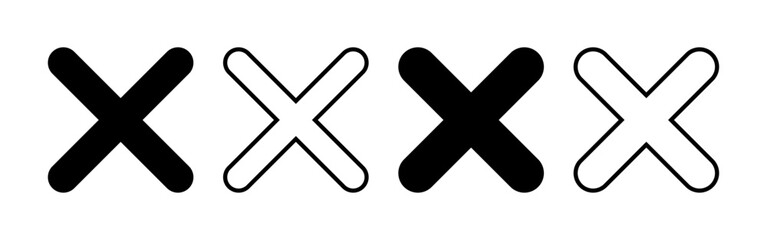 Close icon vector for web and mobile app. Delete sign and symbol. cross sign