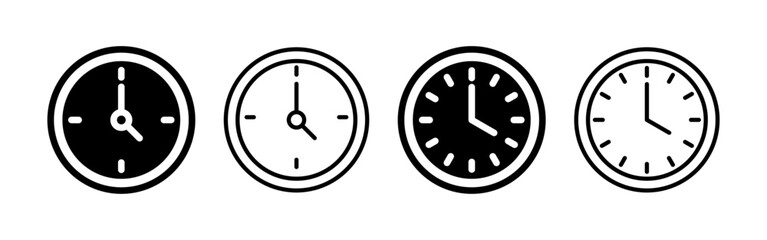 Clock icon vector for web and mobile app. Time sign and symbol. watch icon