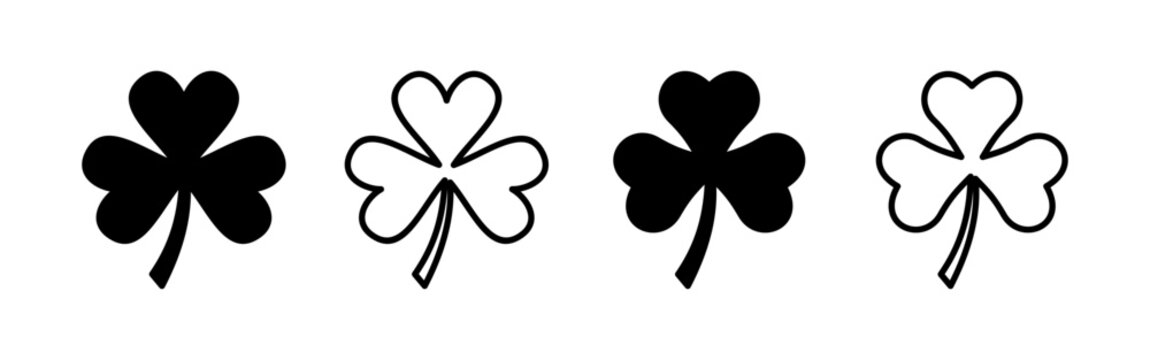 Clover icon vector for web and mobile app. clover sign and symbol. four leaf clover icon.