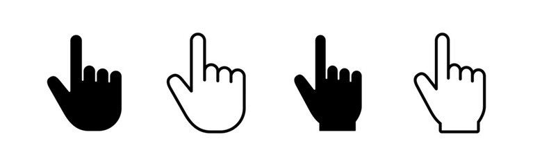 Hand cursor icon vector for web and mobile app. cursor sign and symbol. hand cursor icon clik