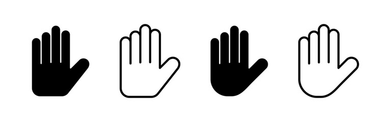 Hand icon vector for web and mobile app. hand sign and symbol. hand gesture