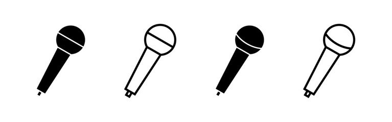 Microphone icon vector for web and mobile app. karaoke sign and symbol