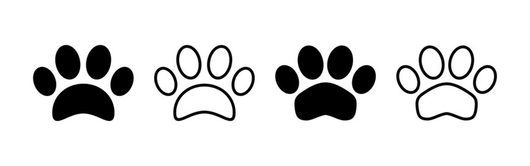 Paw icon vector for web and mobile app. paw print sign and symbol. dog or cat paw