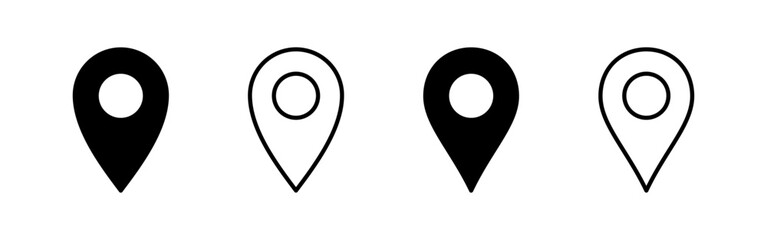 Pin icon vector for web and mobile app. Location sign and symbol. destination icon. map pin