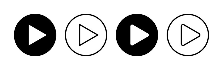 Play Icon vector for web and mobile app. Play button sign and symbol