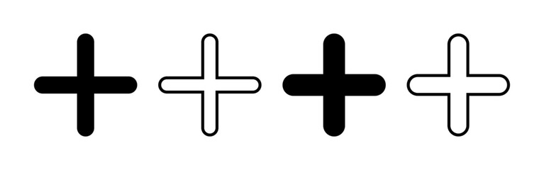 Obraz premium Plus Icon vector for web and mobile app. Add plus sign and symbol