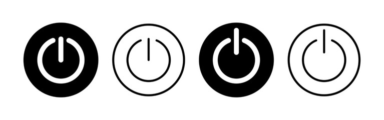 Power icon vector for web and mobile app. Power Switch sign and symbol. Electric power