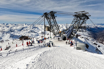 Cable car station located at the summit of 