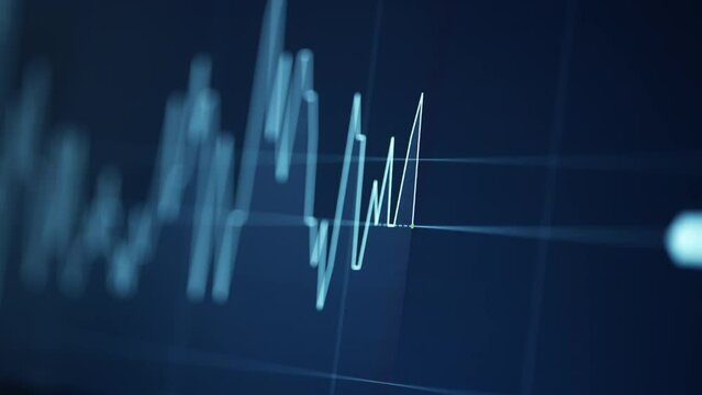 Graph of crypto currency online. Quotes of eth and btc at stock exchange. Market chart of ethereum or bitcoin price. View at the trading app on the screen of the laptop or pc. Bearish or bullish trend
