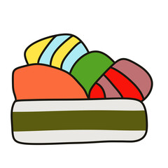 Sushi, Japanese food icon, food icon doodle