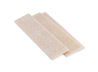 Sticks of tasty chewing gum isolated on white
