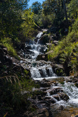 Waterfall in southern california flowing after a heavy rainfall.