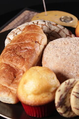 bread on a wooden table