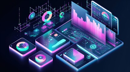 Data-Driven Insights: Visualizing the Power of Analytics in Business and Technology in 8K created with generative ai technology