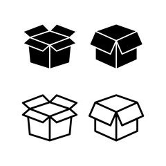 Box icon vector illustration. box sign and symbol, parcel, package