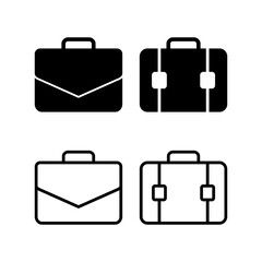 Briefcase icon vector illustration. suitcase sign and symbol. luggage symbol.