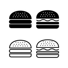 Burger icon vector illustration. burger sign and symbol. hamburger