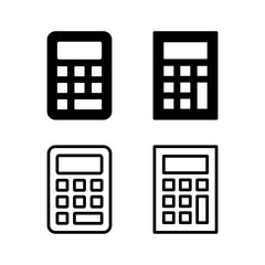 Calculator icon vector illustration. Accounting calculator sign and symbol.