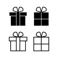 Gift icon vector illustration. gift sign and symbol. birthday gift